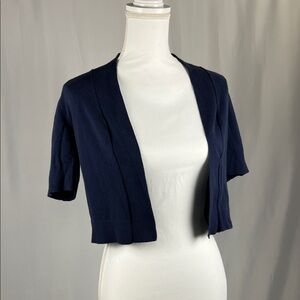 Women’s Navy Blue Open Front Dress Barn Cardigan Size Small